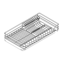 Muatkan imej ke dalam penonton Galeri, MIRAI Four Side Dish Rack With Undermount Soft Closing Slide - Dark Grey