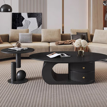 Muatkan imej ke dalam penonton Galeri, Leblanc Oval Designer Storage Coffee Table