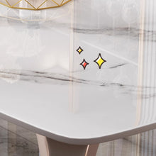 将图片加载到图库查看器,Flora Glossy Slate Designer Leg Dining Table 1.2m to 1.8m