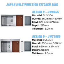 将图片加载到图库查看器,LEVANZO Japan Multifunction Kitchen Sink