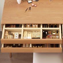 Muatkan imej ke dalam penonton Galeri, Oliwia Solid Wood Japanese Modern Dressing Table Set 0.8m to 1m