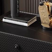 Muatkan imej ke dalam penonton Galeri, Frederick Modern Wood Sintered Stone Bedside Table
