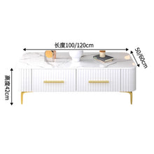 Muatkan imej ke dalam penonton Galeri, Emil Modern Slate Gold Leg Coffee Table