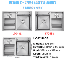 将图片加载到图库查看器,LEVANZO Laundry Sink