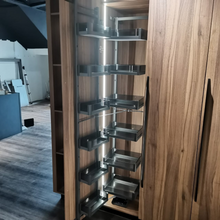 将图片加载到图库查看器,MIRAI Aluminium Glass Deluxe Larder 6 Tier 12 Layer Basket