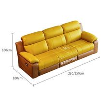 Muatkan imej ke dalam penonton Galeri, Robles Elerctric Manual Recliner With Cup Holder Function Leather Sofa
