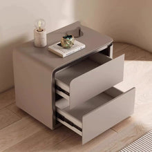 Load image into Gallery viewer, Rangel Side Curve Wood Bedside Table