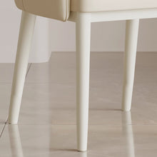 Muatkan imej ke dalam penonton Galeri, Levine Cushion PU Leather Cream Leg Dining Chair