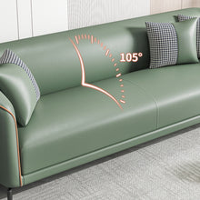 将图片加载到图库查看器,Beate PU Leather Minimalist Curve Edge Sofa