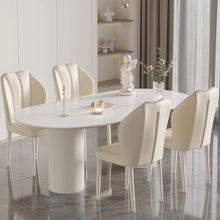 Muatkan imej ke dalam penonton Galeri, Kyan Designer Backrest Cream Leg Dining Chair