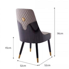 Muatkan imej ke dalam penonton Galeri, Lennox Class Leather High Back Rest Dining Chair