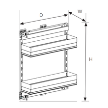 Load image into Gallery viewer, MIRAI Side Mounted Pull Out Basket With Anti - Slip Mat - White