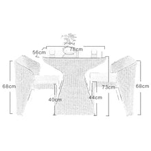 Muatkan imej ke dalam penonton Galeri, Lillian Glass Top Compact Balcony Outdoor Furniture