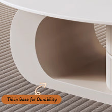Muatkan imej ke dalam penonton Galeri, Leblanc Oval Designer Storage Coffee Table