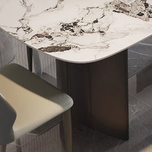Muatkan imej ke dalam penonton Galeri, Arabella Sintered Stone Rounded Rectangle Dining Table 1.3m to 1.8m