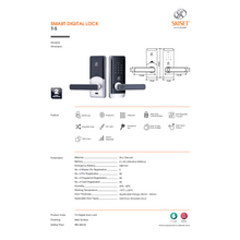 Muatkan imej ke dalam penonton Galeri, SKISET Smart Digital Lock T-5