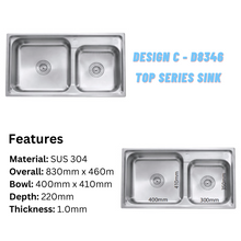 将图片加载到图库查看器,LEVANZO Double & Triple Top Series Sink