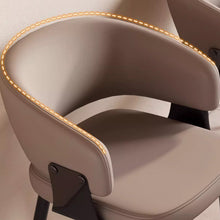 Muatkan imej ke dalam penonton Galeri, Foley Mid Back Rest Arm PU Dining Chair