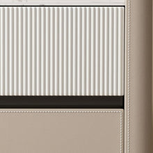 Load image into Gallery viewer, Marietta Dual Color Leather Padding Bedside Table