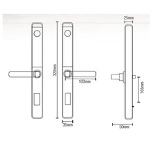 Muatkan imej ke dalam penonton Galeri, AEGLOG Smart Digital Lever Lock for Grill Door AEG-SDL-A80