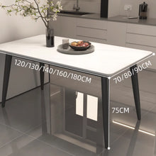将图片加载到图库查看器,Hale Matte Slate Black Legs Dining Table 1.2m to 1.6m
