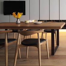 Muatkan imej ke dalam penonton Galeri, Wagner 5cm Pine Wood Dining Table 1.2m to 2.2m