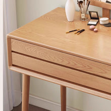 Muatkan imej ke dalam penonton Galeri, Oliwia Solid Wood Japanese Modern Dressing Table Set 0.8m to 1m