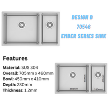 将图片加载到图库查看器,LEVANZO Ember Series Double Signature Sink