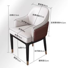 Muatkan imej ke dalam penonton Galeri, Robert Gold Line PU Leather Dining Chair
