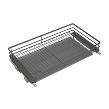 Muatkan imej ke dalam penonton Galeri, MIRAI Four Pull Out Basket With Undermount Soft Closing Slide - Dark Grey
