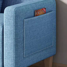 将图片加载到图库查看器,Marino Storage Fabric Sofa with Side Pocket and Pillow