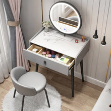 Muatkan imej ke dalam penonton Galeri, Sosa Minimalist Slate Top Dressing Table Set 0.6m to 1.2m