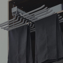将图片加载到图库查看器,MIRAI Double Top Mounted Pants Rack With Soft Close (Dark Grey)