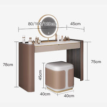 Muatkan imej ke dalam penonton Galeri, Elliott Modern Curve Edge Dressing Table 0.8m to 1.2m