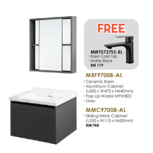 Muatkan imej ke dalam penonton Galeri, MOCHA Honeycomb Bathroom Furniture