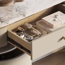 Muatkan imej ke dalam penonton Galeri, Peggy Luxury Designer Dressing Table Set With Side Cabinet 0.9m to 1.3m