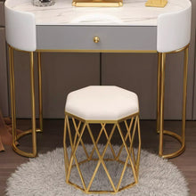 Muatkan imej ke dalam penonton Galeri, Haney Celebrity Round Edge Dressing Table Set 0.8m to 1.2m