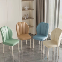 Muatkan imej ke dalam penonton Galeri, Kyan Designer Backrest Cream Leg Dining Chair