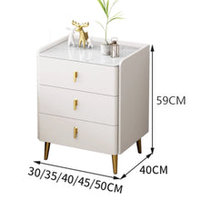 Muatkan imej ke dalam penonton Galeri, Lawrence Gold 3 Drawers Bedside Table