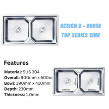 将图片加载到图库查看器,LEVANZO Double & Triple Top Series Sink