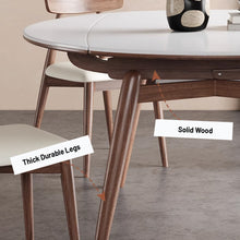 Muatkan imej ke dalam penonton Galeri, Hart Extendable Round Rectangle Sintered Stone Dining Table 1.2m to 1.5m