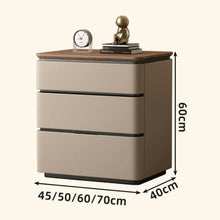 Load image into Gallery viewer, Wolfe 3 Tier Storage Wooden Top Bedside Table