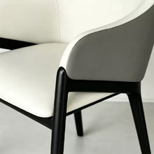 将图片加载到图库查看器,Hebert PU Leather Backrest Slope Dining Chair