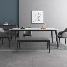Muatkan imej ke dalam penonton Galeri, Torres Sintered Stone Slate Designer Slim Leg Dining Table 1.4m to 1.8m