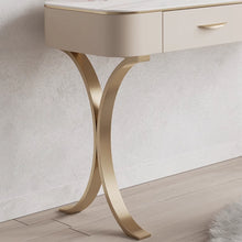 Muatkan imej ke dalam penonton Galeri, Juliette Luxury Desiger Gold Dressing Table Set 0.9m to 1.5m