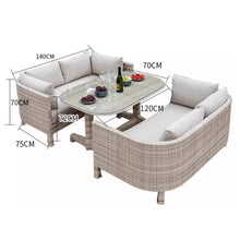 Muatkan imej ke dalam penonton Galeri, Patton Rattan Outdoor Balcony Furniture With Coffee Table
