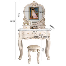 Muatkan imej ke dalam penonton Galeri, Larry European Design Dressing Table Set 0.6m to 1m