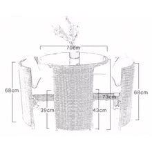 Muatkan imej ke dalam penonton Galeri, Leon Round Glass Top Rattan Compact Balcony Outdoor Furniture