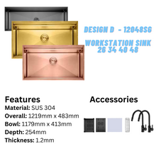 将图片加载到图库查看器,LEVANZO Workstation Sink 26 34 40 48