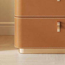 Load image into Gallery viewer, Nolan Saddle Leather Modern Wood Nightstand